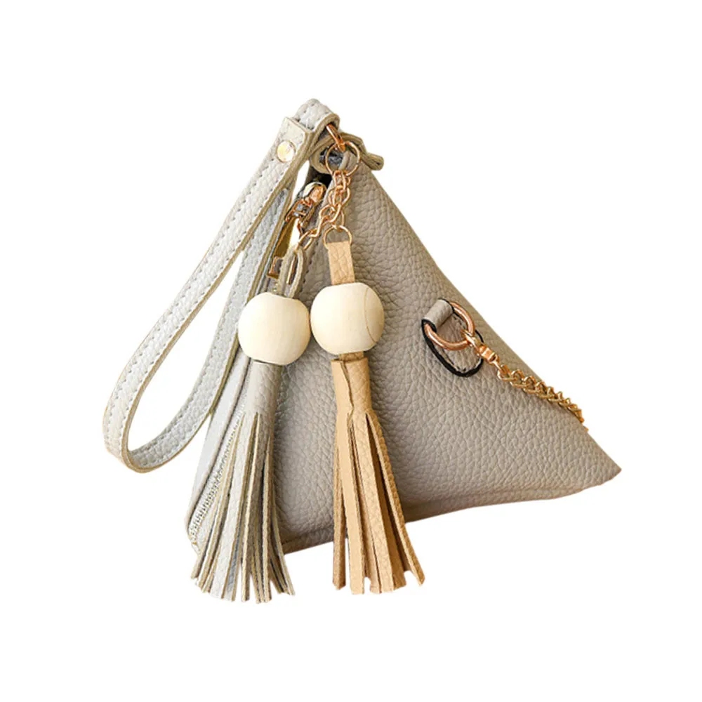 Модная женская сумка с треугольным фонариком на плечо одноцветная мессенджер