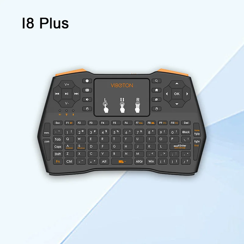 I8 плюс мини клавиатура беспроводная с подсветкой Портативный Touchpad мышь для ТВ