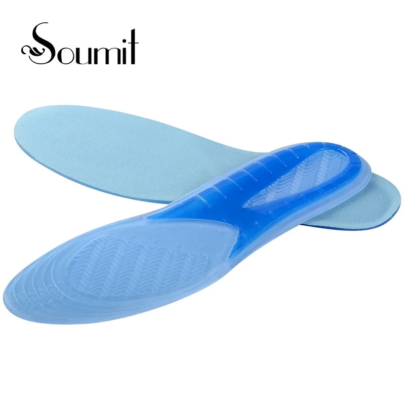 

Soumit Soft Flexible Invisible Sport Insoles Silicone Gel Shoe Sole Pad For Women Men U-shape Heel Spurs Insole Inner Pad