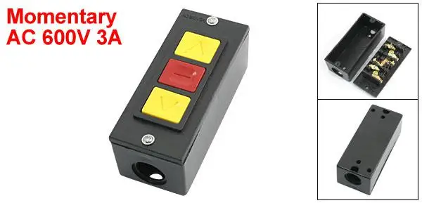 Кнопочные переключатели вращающаяся дверь вверх и вниз 3 кнопки черный