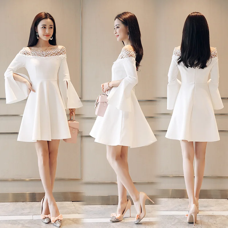 Женское кружевное платье с открытой спиной белое элегантное вечернее без