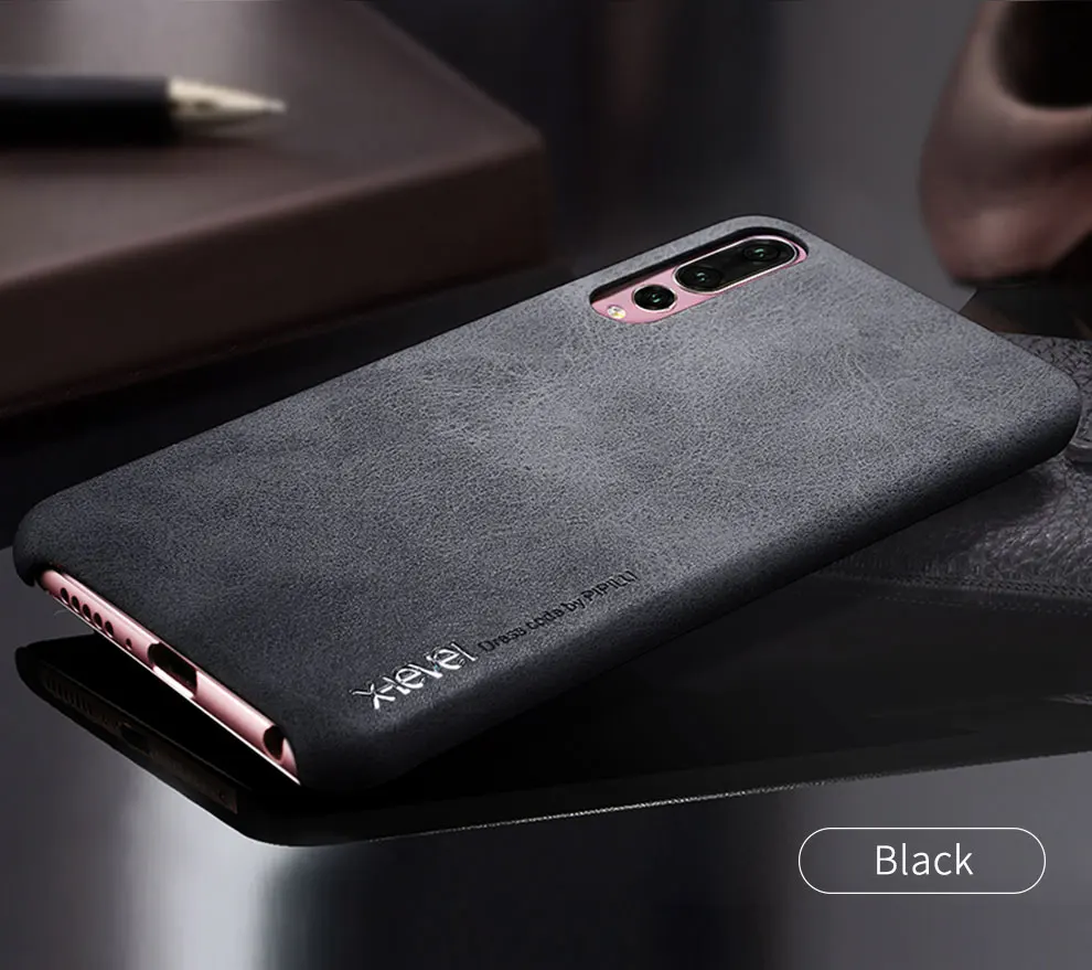 black P30 Pro чехол X-level Винтажный чехол для телефона для huawei P30 P20 Lite чехол ультратонкая задняя крышка для Coque huawei P20 20 Pro Чехол - Цвет: black