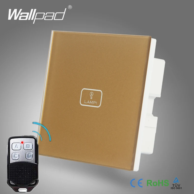 2 шт. 1 набор способа 3 BS CE Broadlink WIFI Wallpad Золотое стекло RF315 пульт дистанционного