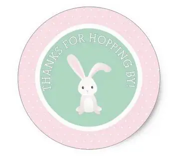 

1.5inch Thanks for Hopping by! Bunny Thank You Sticker