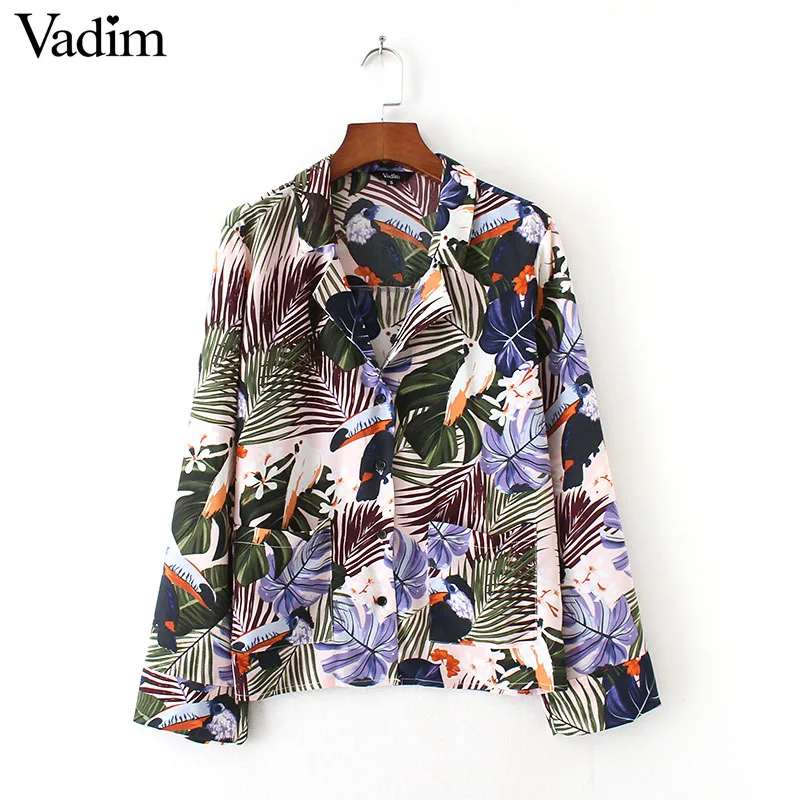 Женская винтажная рубашка Vadim свободная с длинным рукавом и отложным воротником