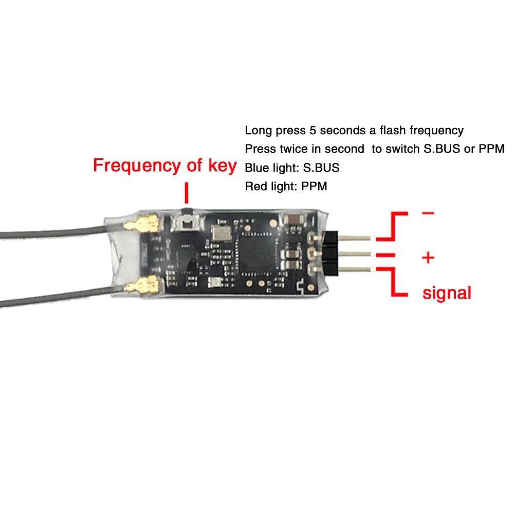 Radiolink R12DSM нано мини приемник 2 4 ГГц 12CH SBUS и PPM сигнал Поддержка DSSS FHSS спектра для AT9