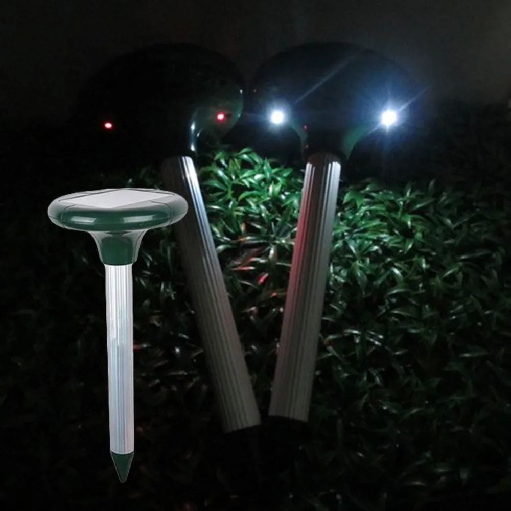 Экологически Чистые Солнечные ультразвуковые звуковые W/2 светодиода мышь крот