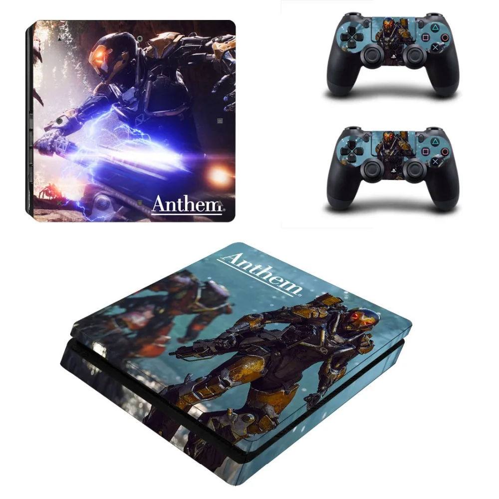 Игра Anthem PS4 тонкая кожа Виниловая наклейка, стикер для Playstation 4 консоли и 2 контроллеры PS4 тонкая кожа Стикеры