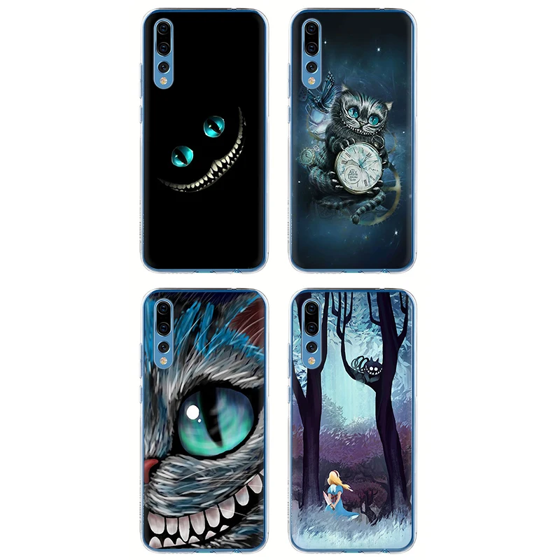 Чехол для телефона с Чеширским котом Alice in Wonderland Жесткий Huawei Honor 6A 7A 6C 7C 8C 7X 8X 9X 8 9 10