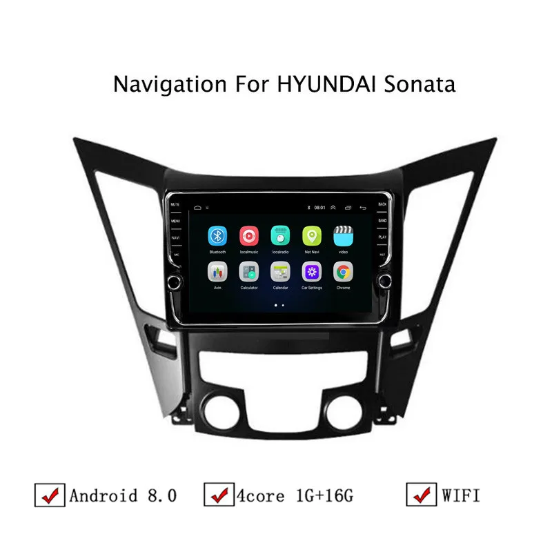 9 &quotAndroid 8 1 автомобильный gps навигатор для hyundai Sonata YF 2010 2015 Автомагнитола стерео
