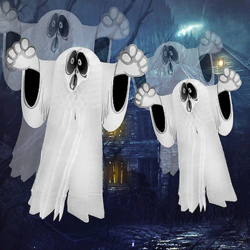 Новинка Хэллоуин подвесной фонарь летучая мышь паук форма призрака бумажное