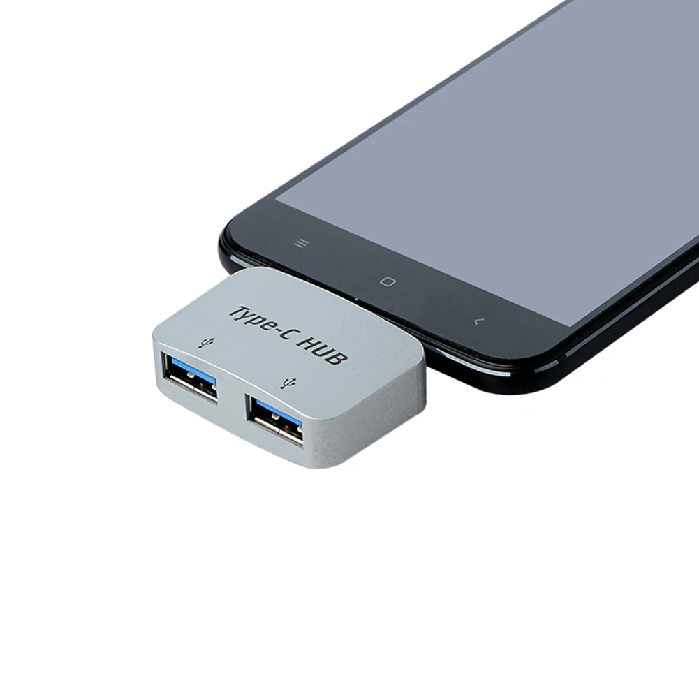 Портативный Разветвитель USB 3.1 Type-C на 2 порта 3 0 OTG хаб пластиковый адаптер для