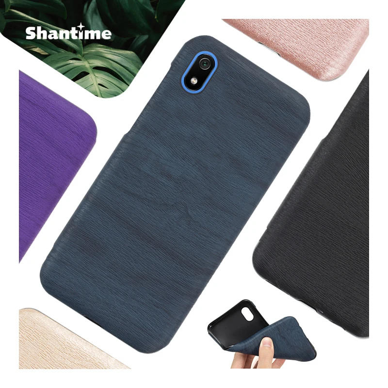Чехол для телефона из искусственной кожи с деревянным лицевым покрытием Xiaomi Redmi 7A