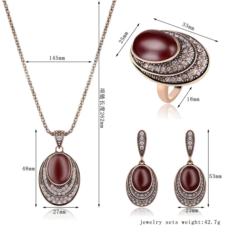 Комплект из колье серёг и кольца с кристаллами | Украшения аксессуары