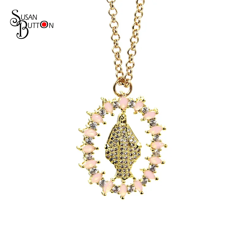 Graceful Gold Color Virgin Mary Pendant Free Chain Necklace Jewelry for Men Women | Украшения и аксессуары