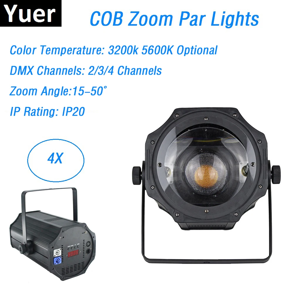4 шт. хит продаж 200 Вт теплый белый светодиодный COB Par Lights DMX Dj вечерние светильники