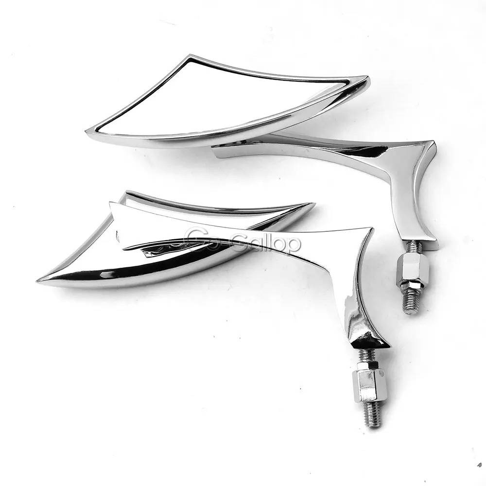 Chrome Motorcycle Spear Rearview Mirrors For Yamaha V-Star XVS 650 950 1100 1300 Classic Silverado | Автомобили и мотоциклы