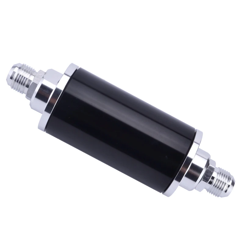 SPEEDWOW 100 Micron Element Aluminum Fuel Filter Inline with 2pcs AN6 AN8 AN10 adaptor fittings black&ampblue | Автомобили и