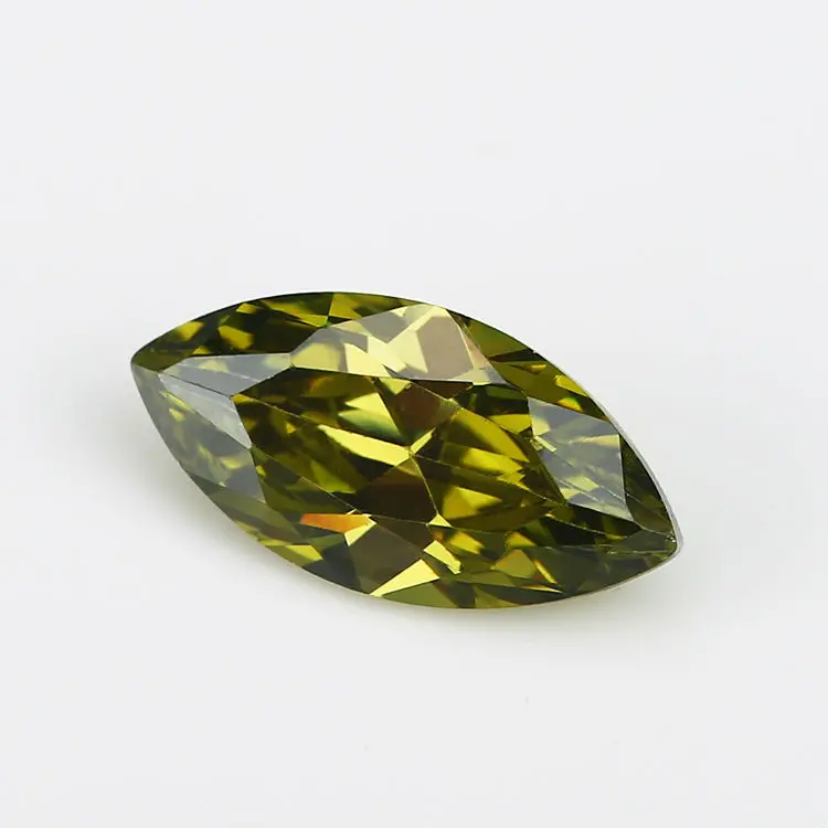 50 шт 1.5x3 ~ 10x20 мм Marquise форма свободный CZ камень оливково зеленый AAAAA кубический