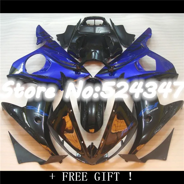 

B High grade ABS Blue black fairings for YZF-R6 03-05 YZF R6 03 04 05 YZF 600 R6 2003 2004 2005 fairing parts