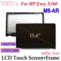weida lcd x360 15 ar for hp envy x360 m6 ar series m6 ar 15 6 lcd display touch screen assembly frame 1920x1080 1366x768
