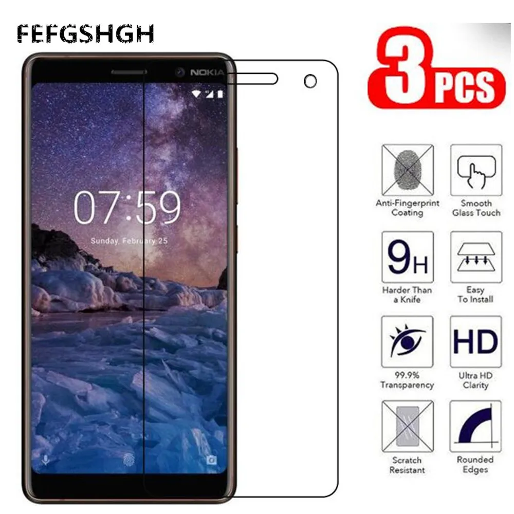

9H 2.5D Закаленное стекло для Nokia 7 Plus Защитное стекло для экрана для Nokia 7 Plus защитная пленка стекло