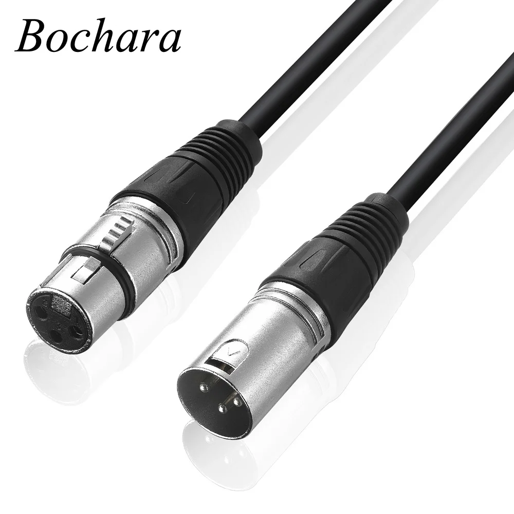 Кабель Bochara XLR штекер-гнездо M/F для микрофона микшер материал TPE + OFC медь 1 м 8 3 5 10 15 20
