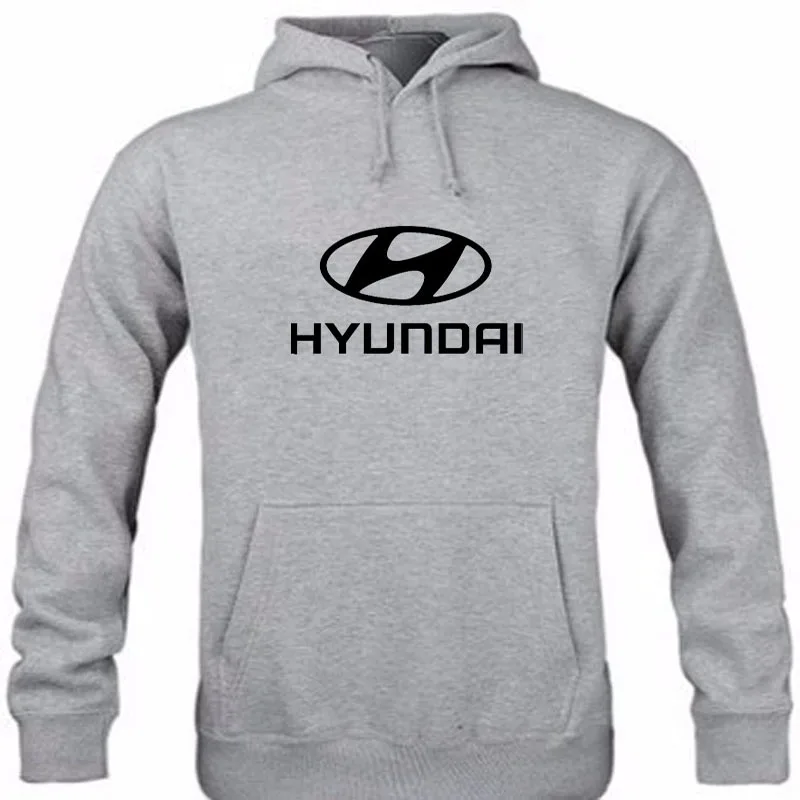 Осень и Зима Новое поступление hyundai логотип пуловер толстовка с принтом