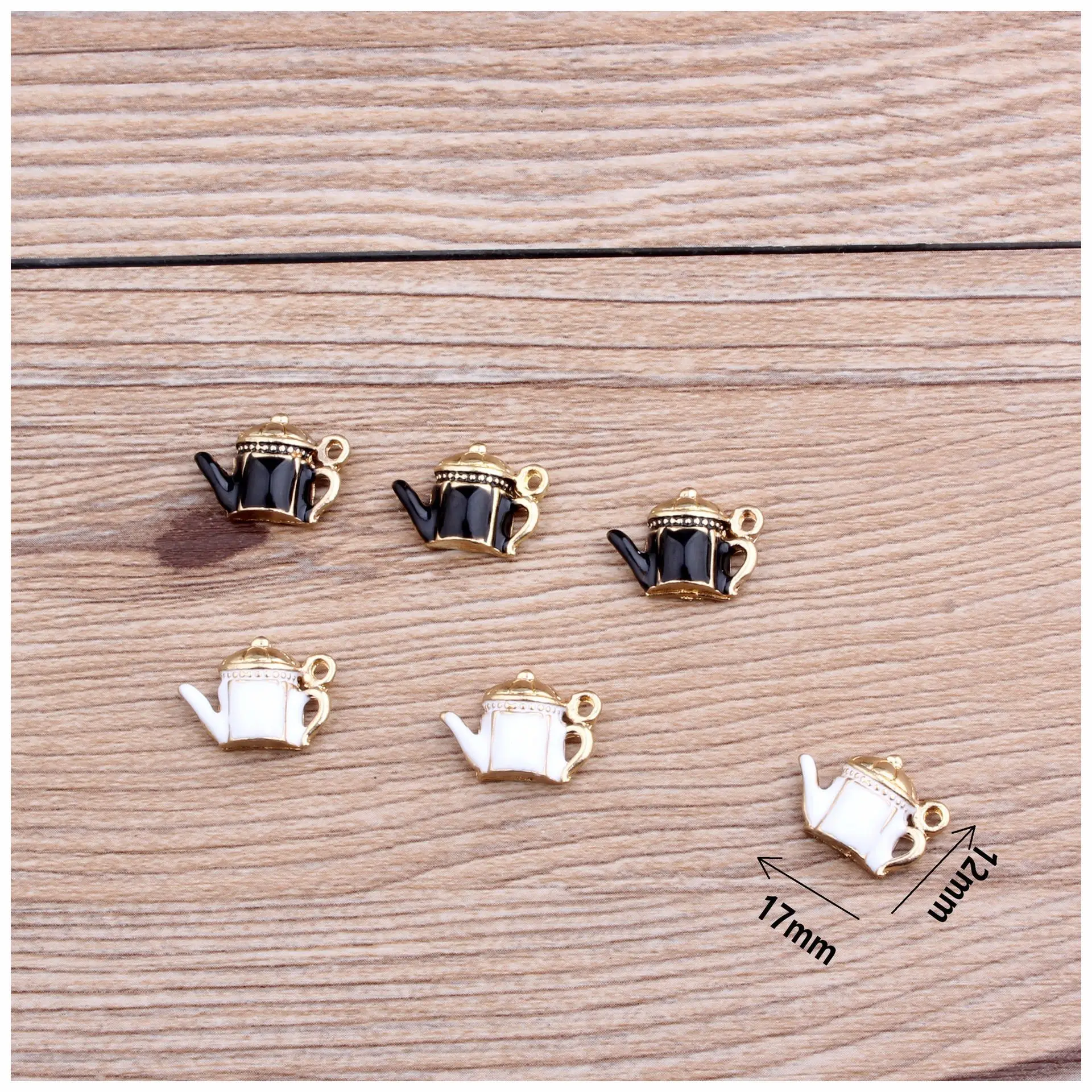 10pcs/lot Teapot Oil Drop Enamel Charm Pendants Accessories For Women Bracelet Necklace Earring Jewelry Making | Украшения и