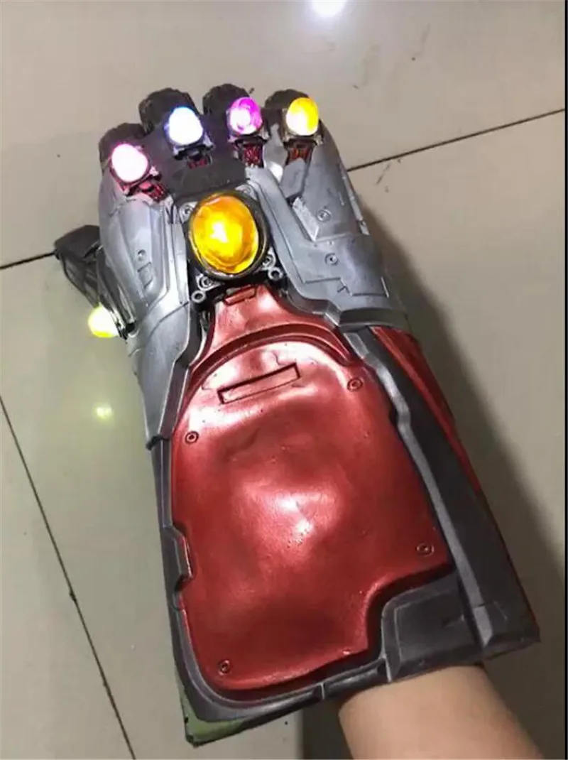 LED Latex glove Латексный светящийся поплавок, Мстители, эндигра, супергерой, Железный человек, Тони Старк, бесконечность, камень, перчатки для косплея, рука, броня, рукавица - Цвет: LED Latex glove