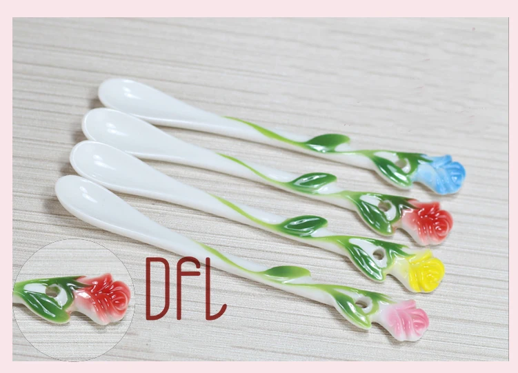 3D Роза эмалированная кофейная кружка чайная молочная чашка набор с ложкой