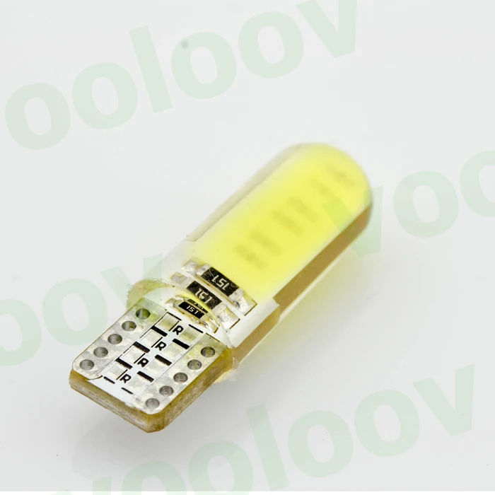 1 шт. cob T10 194 921 W5W led силикагель водонепроницаемый клиновидный свет габаритный