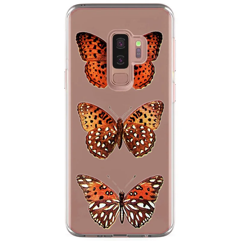 For Samsung Galaxy S9 S9Plus S8 Plus S7 edge Note 8 TPU Colorful Soft Heart Butterfly Painted Desig Cover Case Fundas R327 |