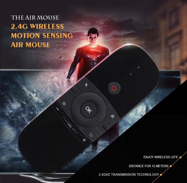 Новая Оригинальная беспроводная клавиатура W1 Fly Air Mouse 2 4G Rechargeble Mini пульт