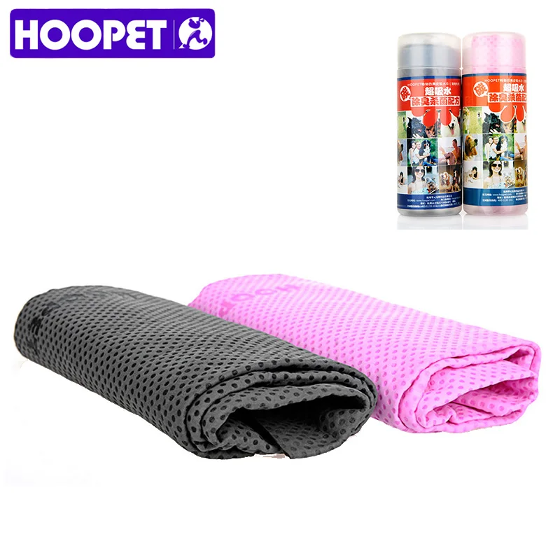 HOOPET полотенце для душа для собак и кошек, розовый и серый, Товары для ванной для домашних животных S L