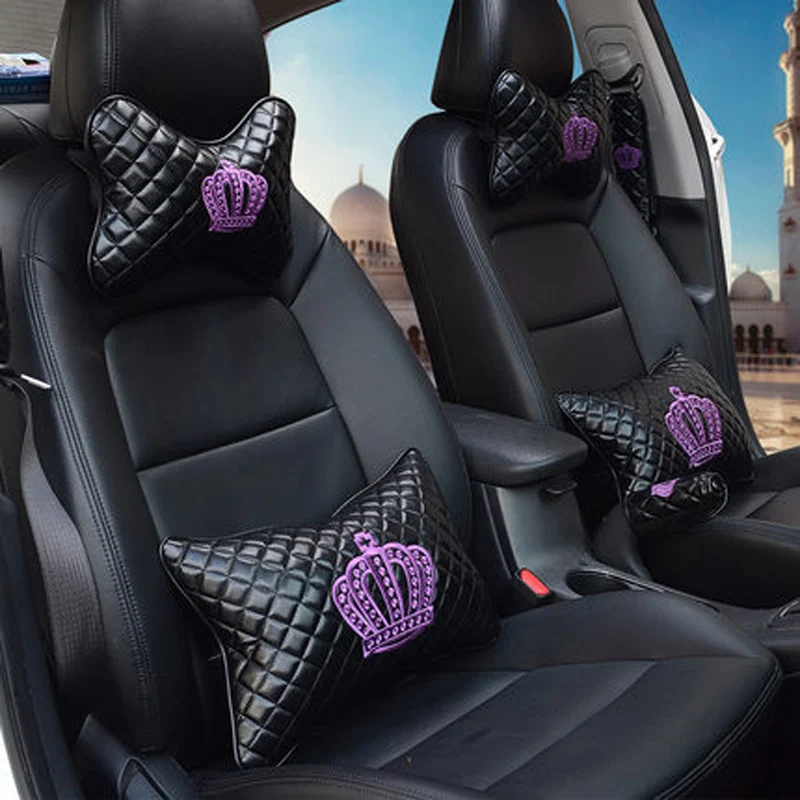 Подушка из искусственной кожи для подголовника автомобиля подушка шеи с