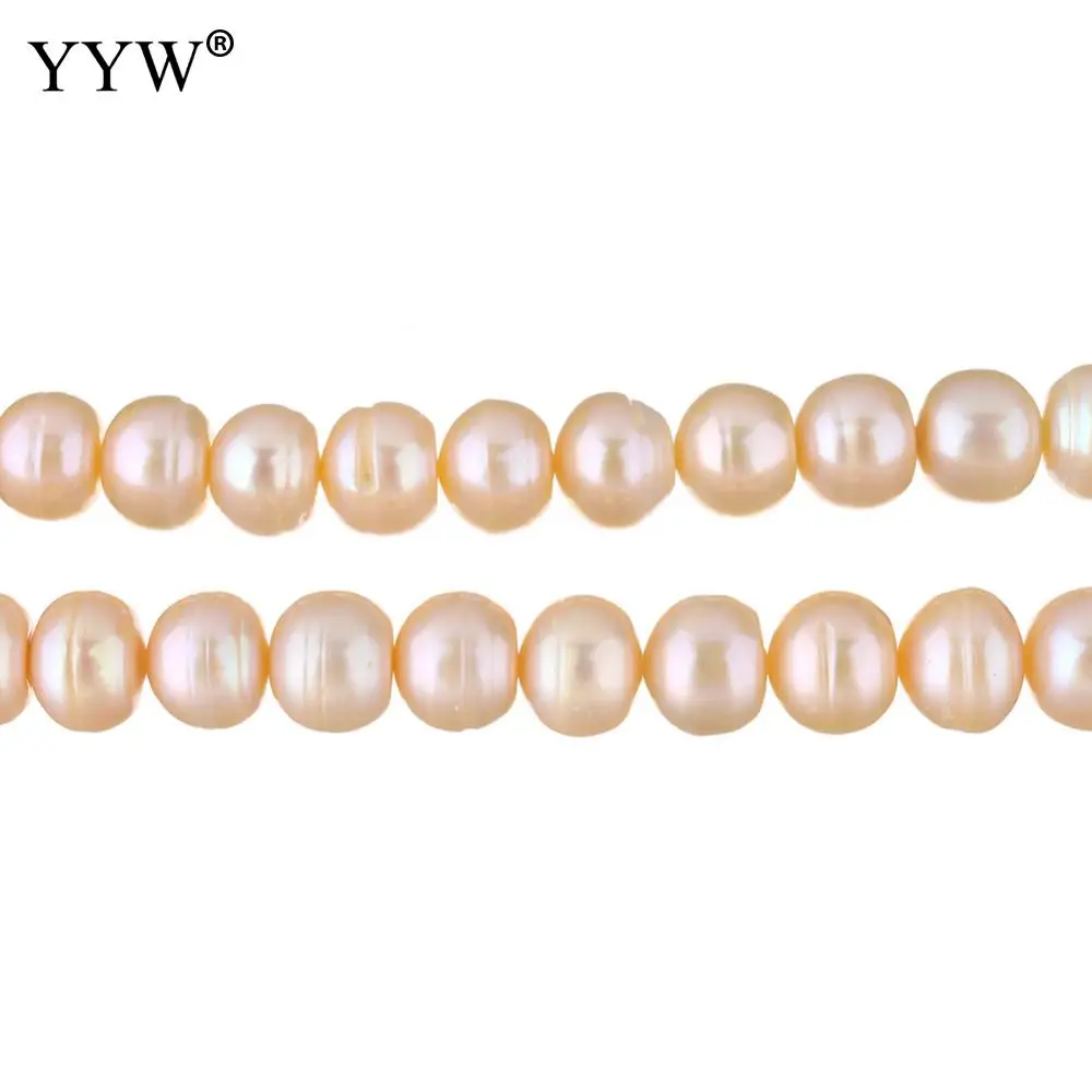 

YYW Cultured Potato Freshwater Pearl Beads Natural Pink 9-10mm Approx 0.8mm Sold Per Approx 15.7 Inch Strand