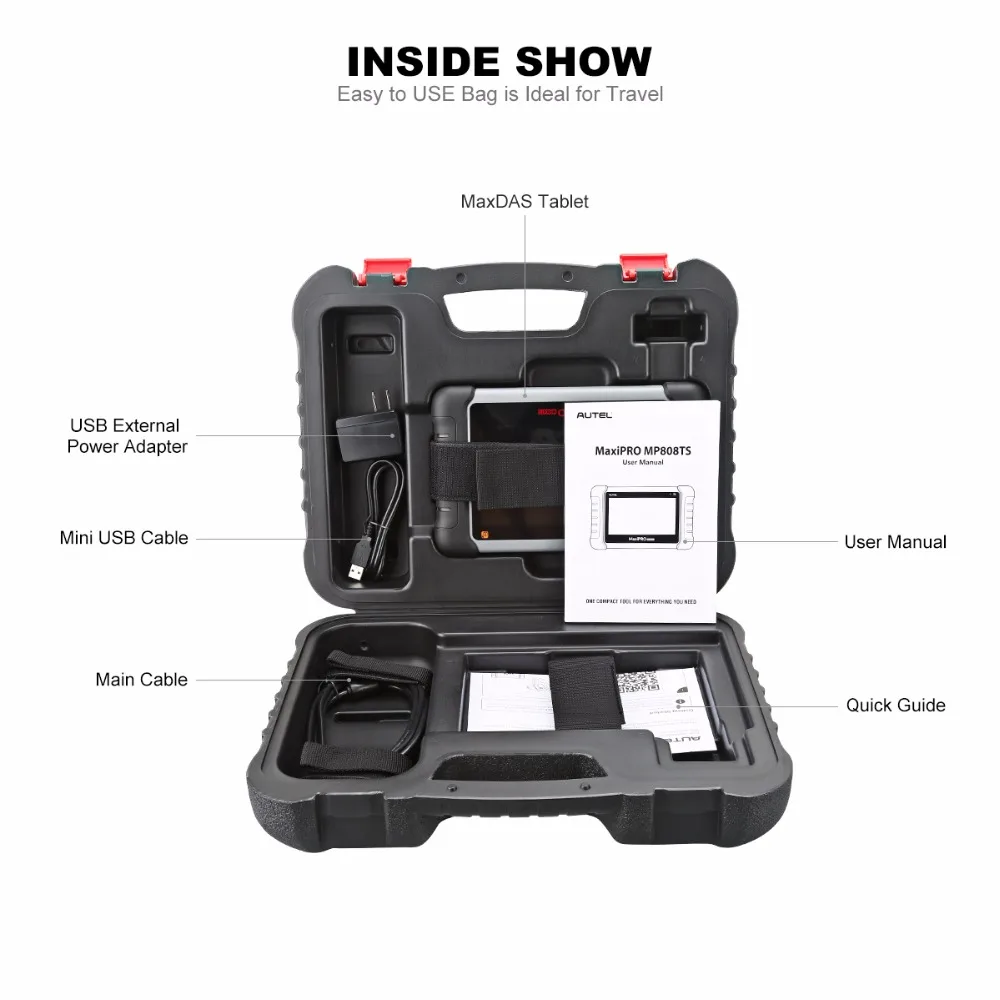 AUTEL MaxiPRO MP808TS OBD2 сканер автомобильный Bluetooth OBDII диагностический инструмент SRS TPMS