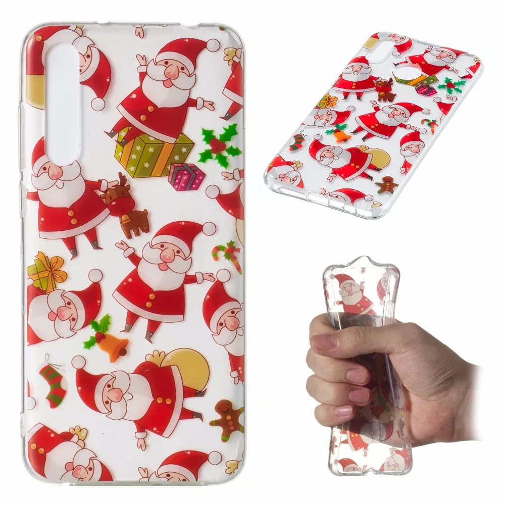 Рождество крышка Санта Wapiti ТПУ для Huawei P20 Pro Lite 6 P Coque задняя | Мобильные телефоны и
