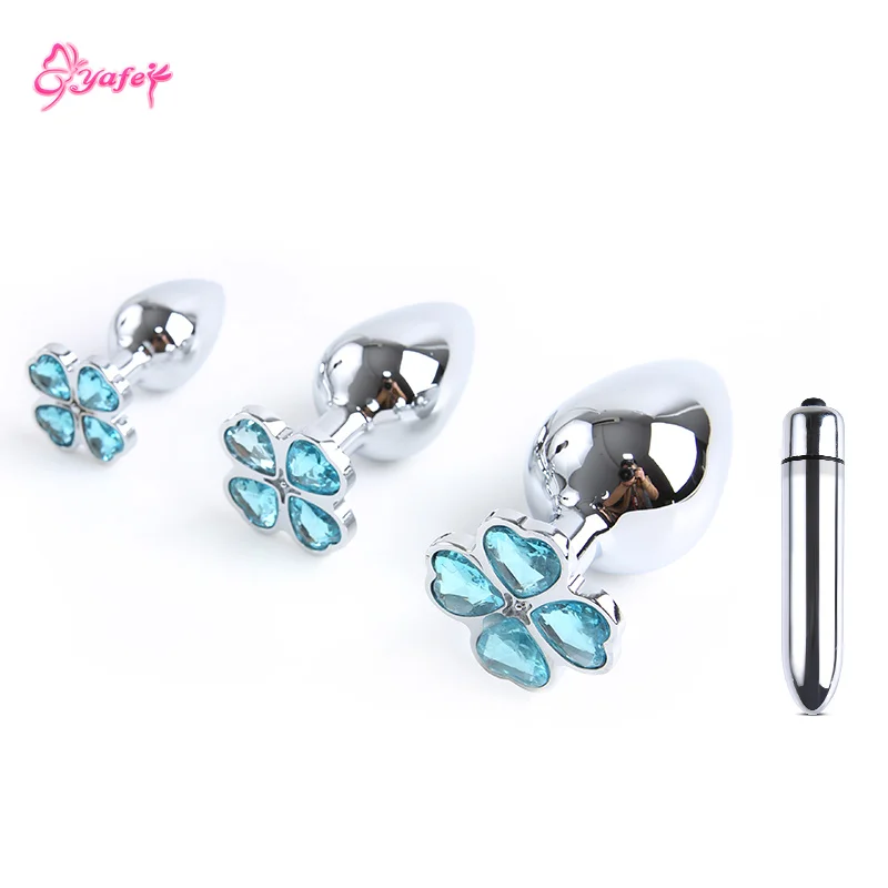 Анальная пробка со стразами для мужчин Стимулятор клитора вибратор Пуля женщин