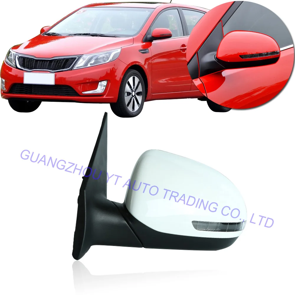 Capqx 5 проводов/5pin снаружи Зеркало заднего вида в сборе для KIA K2 2011 2012 2013