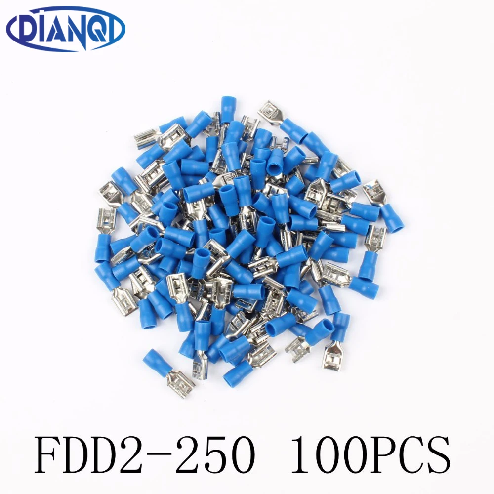 FDD2 250 Женщина Изолированных Электрических Обжимной вывод для 1.5 2.5mm2 Разъемы