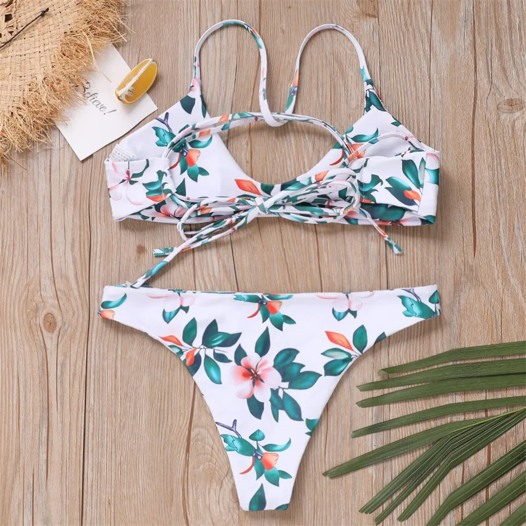 Женский купальник с открытой спиной SAGACE бразильский подкладкой пуш ап лето