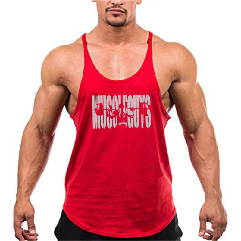 Muscleguys фитнес одежда хлопок мужская Y назад безрукавки для женщин Стрингер