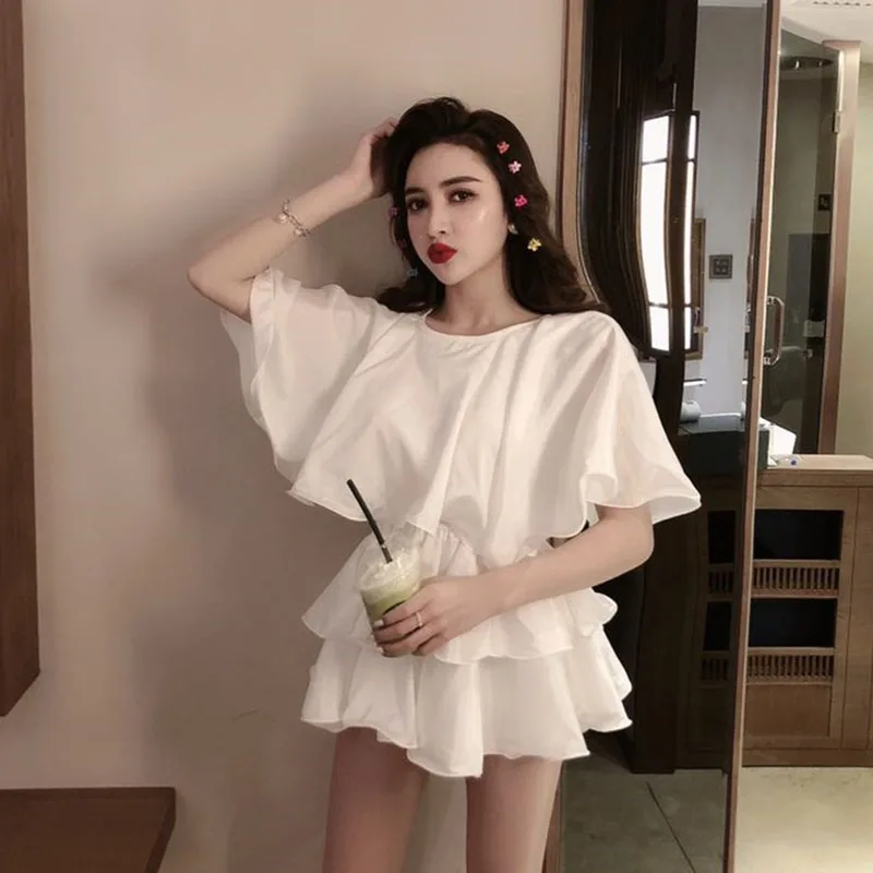 Ulzzang модные брендовые летние милые вечерние Стиль Блузка шифон женские топы с