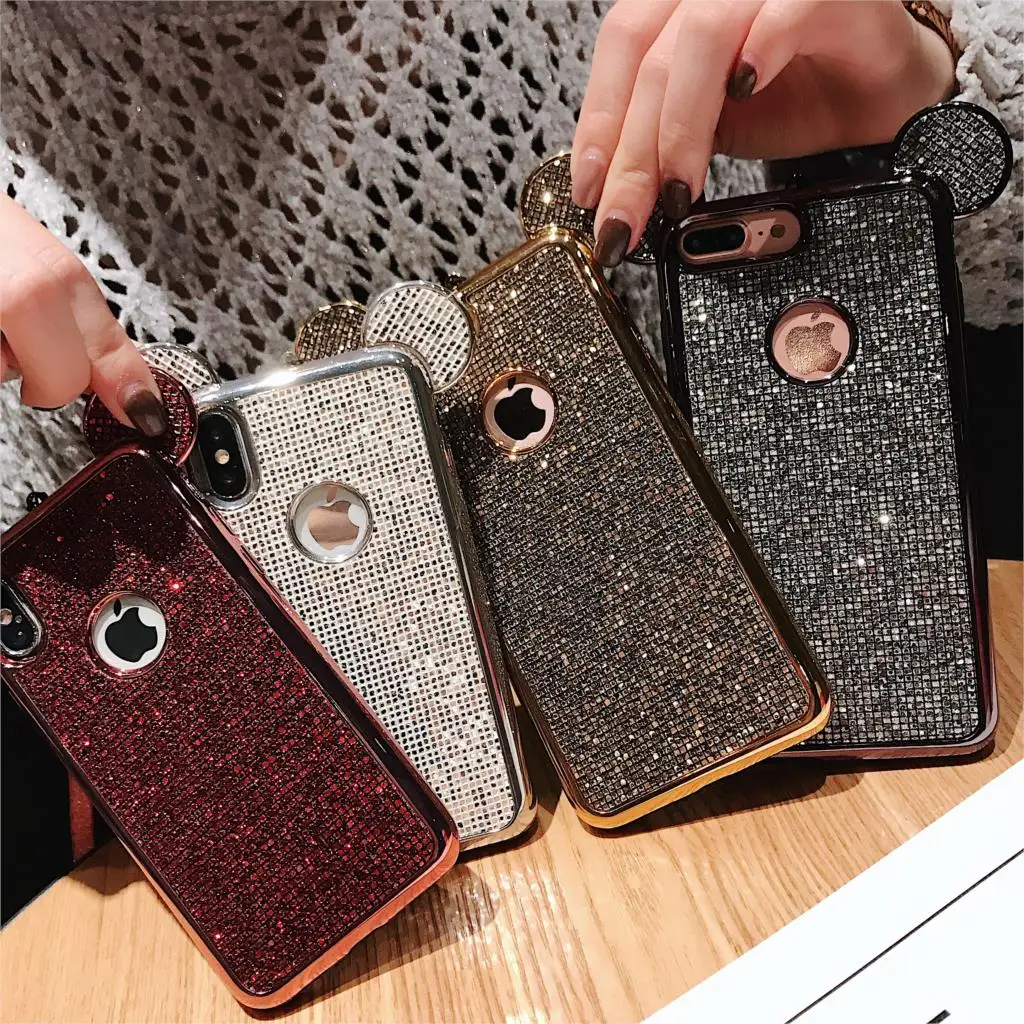 Мультяшный 3D бриллиантовый блестящий чехол для Samsung GALAXY S6 S7 Edge S8 S9 S10 Plus роскошный