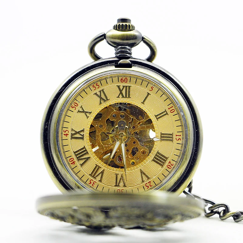 Magic Phoenix Flying Bird Mechanical Pocket Watch Vintage Steampunk Gentleman Style Men's and Women's Necklace Pendant Clock