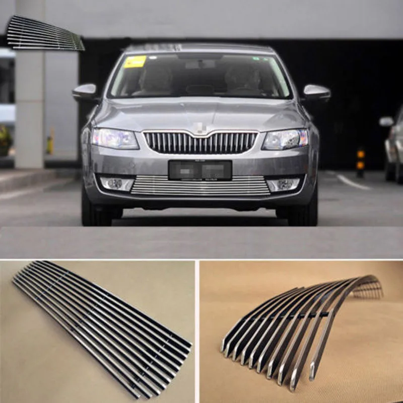 Решетки для бампера из сплава и алюминия передняя решетка Skoda Octavia 2015|bumper grille|mesh
