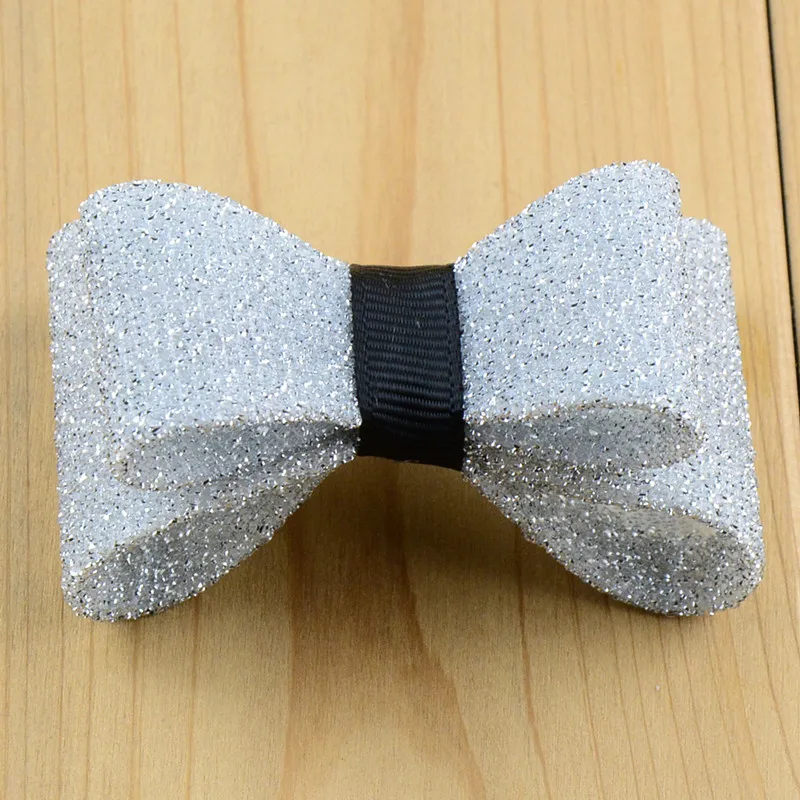 Двухслойный Блестящий однотонный 3d-бант без зажима экспресс-доставки головной