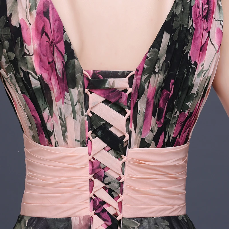 Шифоновое платье для выпускного вечера с цветочным принтом 2020 | Свадьбы и